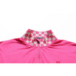 Load image into Gallery viewer, Women’s Checkered Collar Half-Zipped Top
