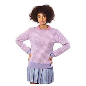 Tweed Merino Pullover With Pearl Collar2636068115775730