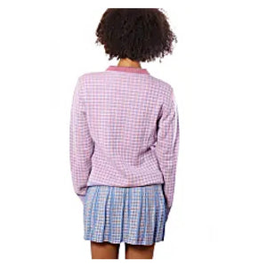 Tweed Merino Pullover With Pearl Collar2536068115742962