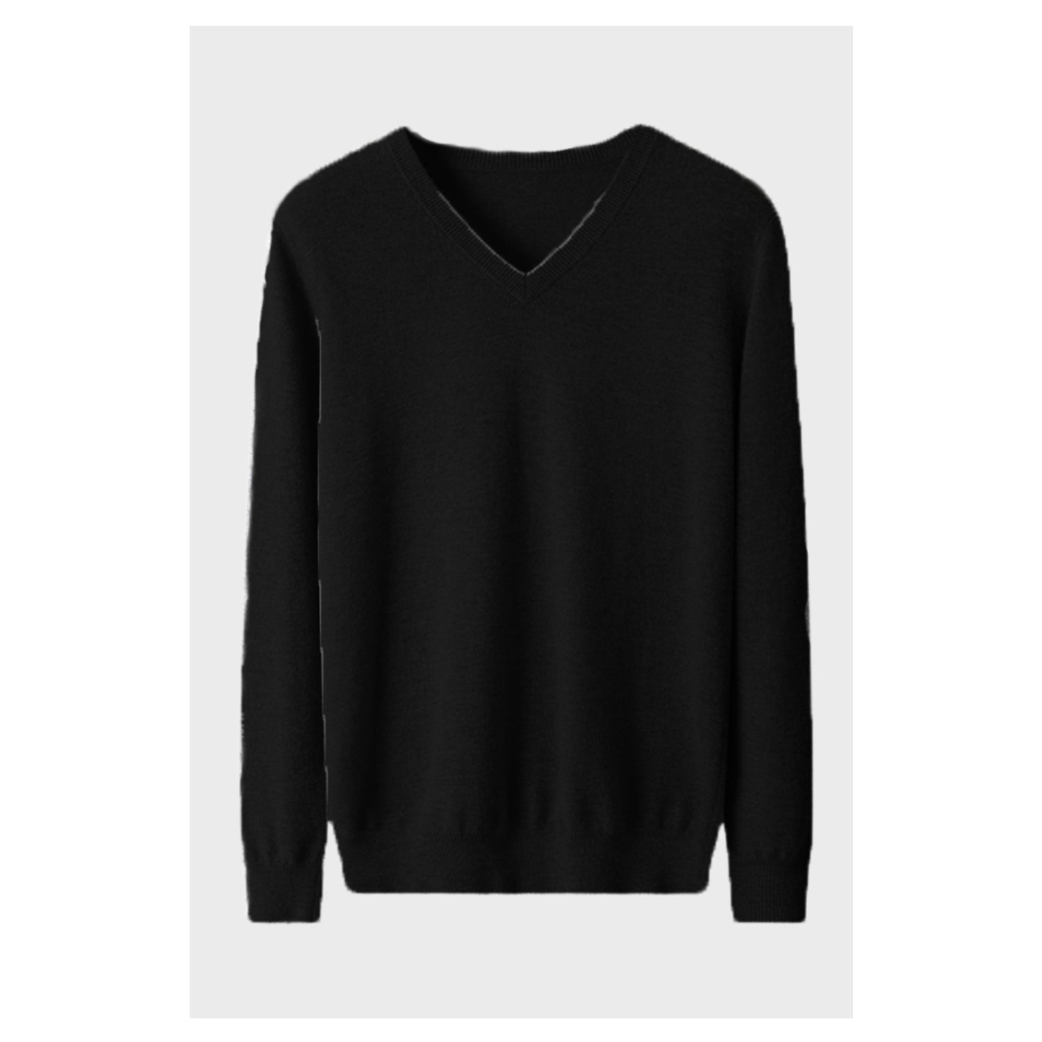 Solid V-Neck Merino Sweater