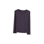 将图片加载到图库查看器，Long Sleeve Crew Neck Mercerized Cotton Women T-Shirt
