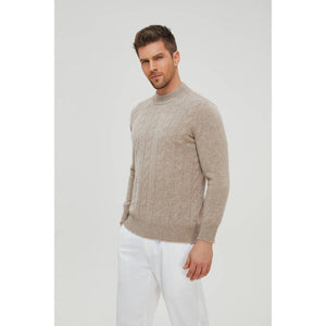 Rich Cable-Knit Merino Sweater5136705823949042