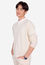 Load image into Gallery viewer, Pure Crew Neck Merino-Cashmere Sweater
