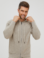 Load image into Gallery viewer, Ribbed Cashmere Full Zipper Hoodie
