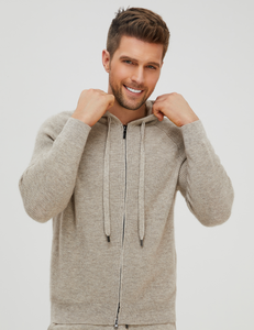 Ribbed Cashmere Full Zipper Hoodie2235914200613106