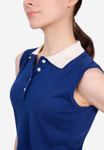 Charger l'image dans la galerie, Cotton Cashmere Sleeveless Polo Shirt
