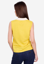 Charger l'image dans la galerie, Cotton Cashmere Sleeveless Polo Shirt
