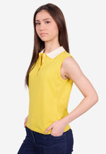 Charger l'image dans la galerie, Cotton Cashmere Sleeveless Polo Shirt

