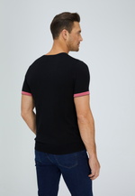 Load image into Gallery viewer, Striped Short-Sleeve Cashmere T-shirt
