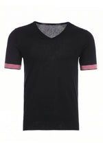 Lade das Bild in den Galerie-Viewer, Striped Short-Sleeve Cashmere T-shirt

