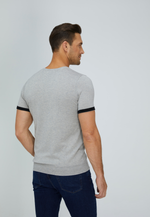 Load image into Gallery viewer, Striped Short-Sleeve Cashmere T-shirt
