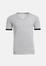 Load image into Gallery viewer, Striped Short-Sleeve Cashmere T-shirt
