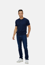 Lade das Bild in den Galerie-Viewer, Cotton Cashmere Slim Fit Henley Shirt
