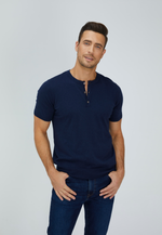 Lade das Bild in den Galerie-Viewer, Cotton Cashmere Slim Fit Henley Shirt
