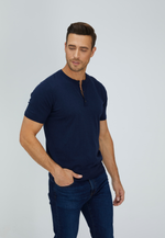 Lade das Bild in den Galerie-Viewer, Cotton Cashmere Slim Fit Henley Shirt
