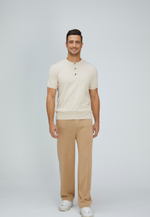 Lade das Bild in den Galerie-Viewer, Cotton Cashmere Slim Fit Henley Shirt
