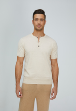 Lade das Bild in den Galerie-Viewer, Cotton Cashmere Slim Fit Henley Shirt
