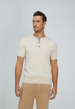Lade das Bild in den Galerie-Viewer, Cotton Cashmere Slim Fit Henley Shirt
