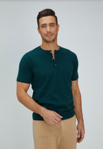 Lade das Bild in den Galerie-Viewer, Cotton Cashmere Slim Fit Henley Shirt
