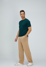 Lade das Bild in den Galerie-Viewer, Cotton Cashmere Slim Fit Henley Shirt
