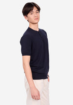 将图片加载到图库查看器，Cotton Cashmere Slim Fit Henley Shirt
