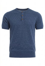 将图片加载到图库查看器，Cotton Cashmere Slim Fit Henley Shirt
