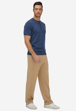 将图片加载到图库查看器，Cotton Cashmere Slim Fit Henley Shirt
