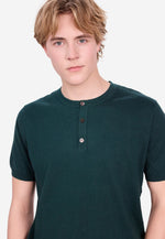 将图片加载到图库查看器，Cotton Cashmere Slim Fit Henley Shirt
