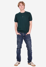 将图片加载到图库查看器，Cotton Cashmere Slim Fit Henley Shirt
