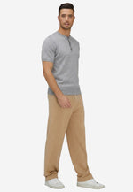 将图片加载到图库查看器，Cotton Cashmere Slim Fit Henley Shirt
