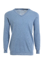Load image into Gallery viewer, Solid V-Neck Merino-Cashmere Sweater
