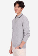 Load image into Gallery viewer, Solid V-Neck Merino-Cashmere Sweater
