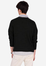 Charger l'image dans la galerie, Solid V-Neck Merino-Cashmere Sweater
