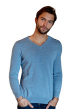 Load image into Gallery viewer, Solid V-Neck Merino-Cashmere Sweater
