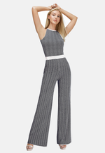 Load image into Gallery viewer, Two-Tone Wool Blend Jumpsuit
