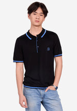 Load image into Gallery viewer, Tencel Polo Shirt with Stripe Detail
