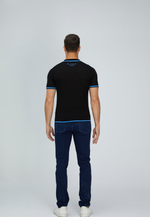 Lade das Bild in den Galerie-Viewer, Tencel Polo Shirt with Stripe Detail
