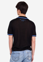 Load image into Gallery viewer, Tencel Polo Shirt with Stripe Detail

