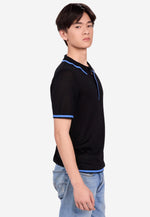 Load image into Gallery viewer, Tencel Polo Shirt with Stripe Detail
