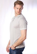 Lade das Bild in den Galerie-Viewer, Tencel Polo Shirt with Stripe Detail
