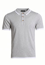 Lade das Bild in den Galerie-Viewer, Tencel Polo Shirt with Stripe Detail
