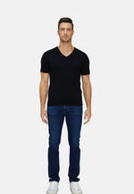 Lade das Bild in den Galerie-Viewer, V-Neck Cotton Cashmere T-Shirt
