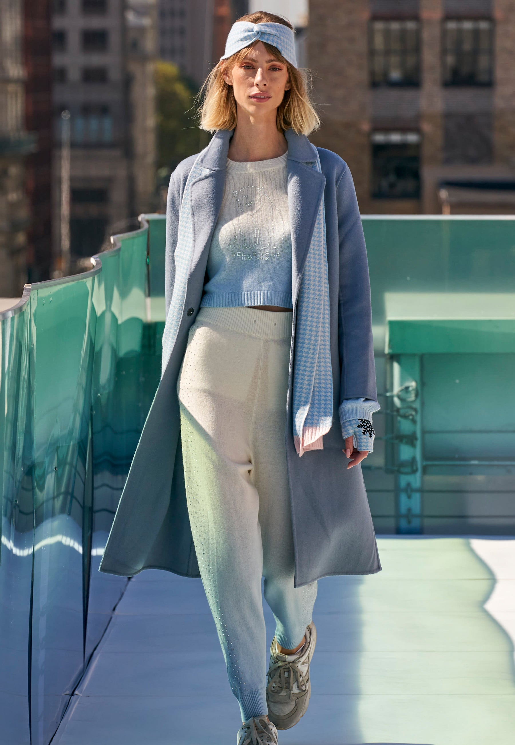 Polar Bear Cropped Cashmere Sweater