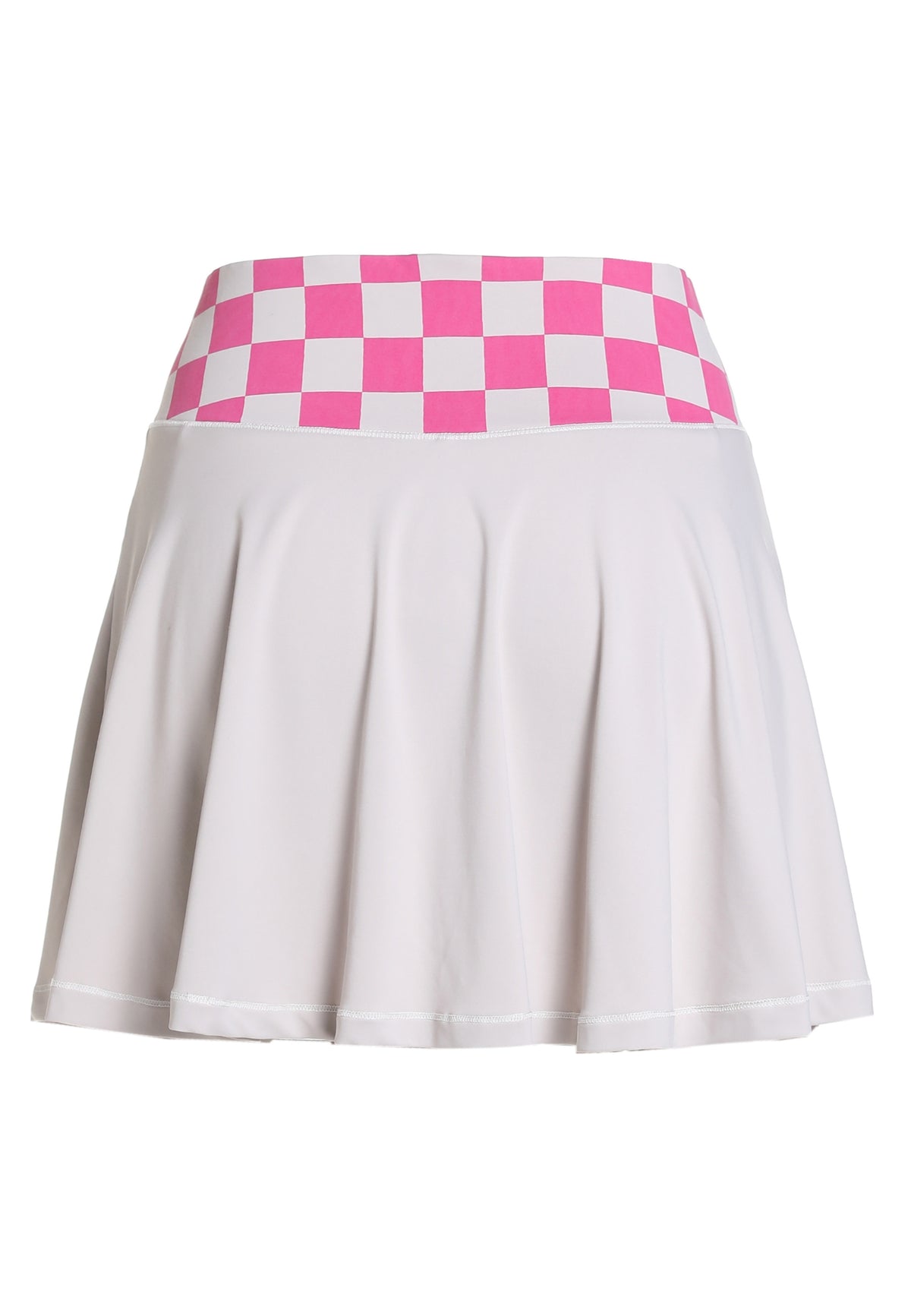 Jupe trapèze taille haute à carreaux