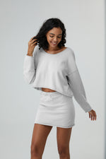 Load image into Gallery viewer, Women’s Off-The-Shoulder Top &amp; Mini Skirt Two-Piece Leisure Set
