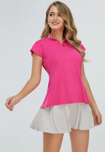 将图片加载到图库查看器，pink collared top tennis wear bellemere
