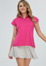 将图片加载到图库查看器，pink collared top tennis wear bellemere

