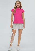 Carica l&#39;immagine nel visualizzatore di Gallery, pink collared top tennis wear bellemere
