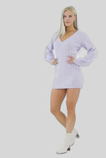 Load and play video in Gallery viewer, Mini Merino Cashmere Sweater Dress
