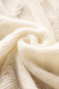 Solid Cable-Knit Cashmere Scarf1324862092427506